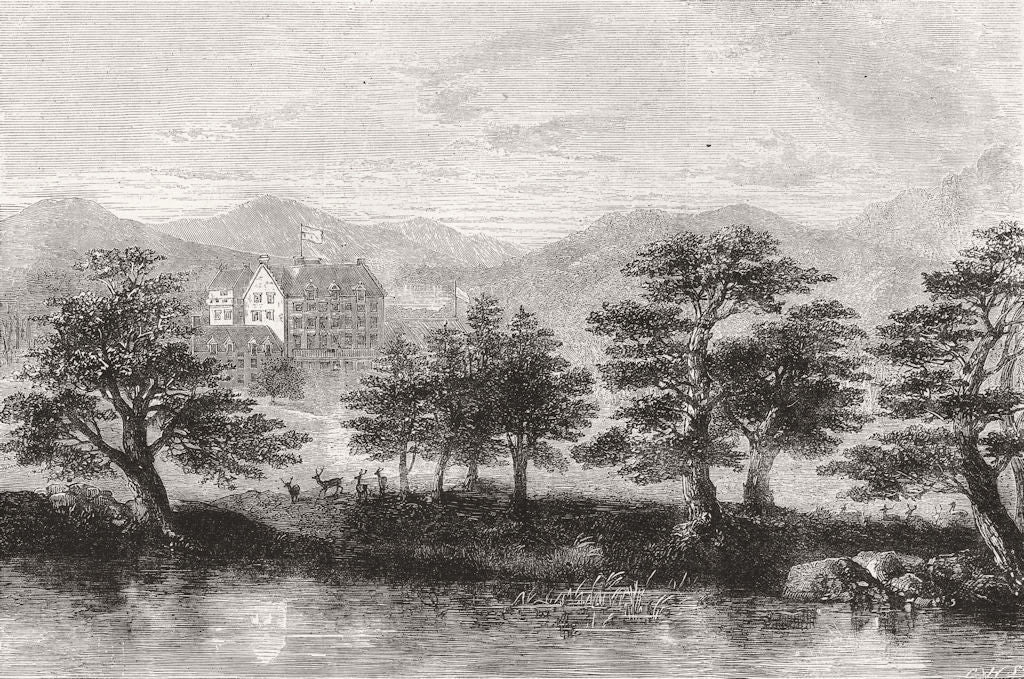 SCOTLAND. Castle Grant, Inverness-Shire 1872 old antique vintage print picture